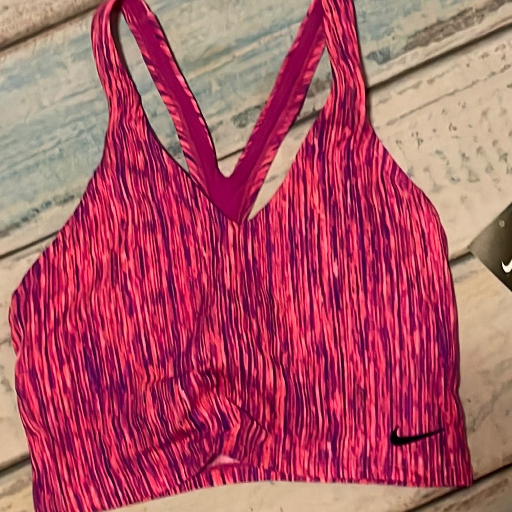 Nike sports bra size small pink purple